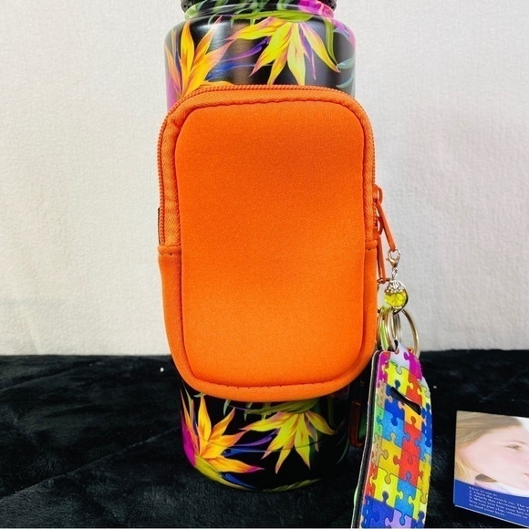 Water Bottle Pocket Key Finder Whistle Flashlight Compass - Picture 9 of 9